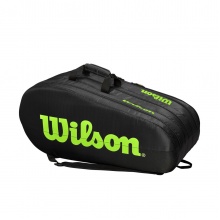 Wilson Racketbag (Schlägertasche) Team Compartment 3 schwarz/grün 15er - 3 Hauptfächer